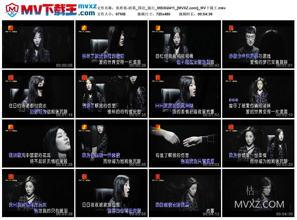 张梓瑶-枯萎_国语_流行_MB302411